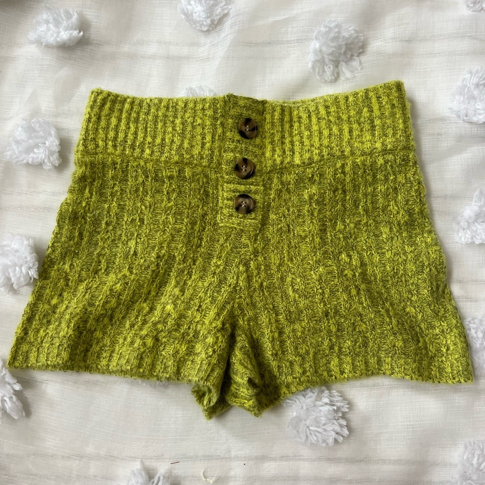 Green Knit Urban Outfitters Shorts